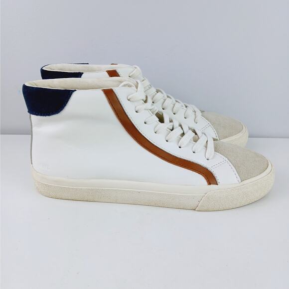 Madewell SZ 8 Sidewalk High-Top Sneakers In Colorblock Leather - Picture 3 of 10